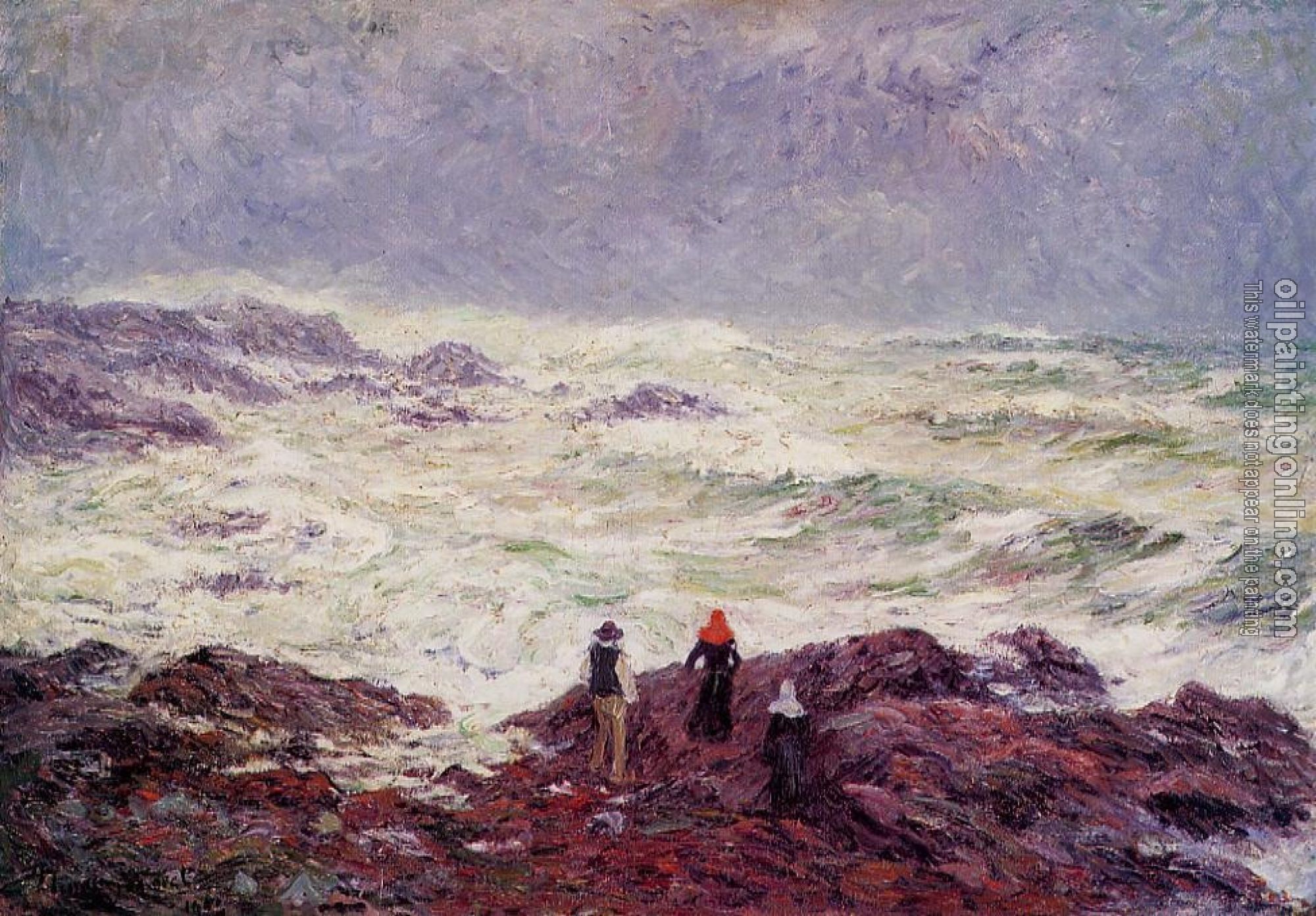 Moret, Henri - Rough Weather at Raguenez, near Pont Aven